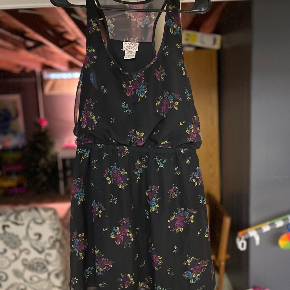 Women's Eyelash Couture Gray Floral Dress